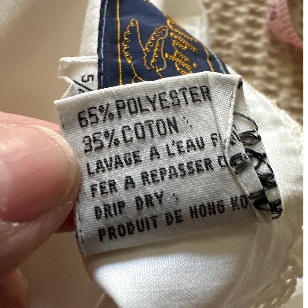 Vintage Cottage Core White Sleeveless Dress Embroidered Flowers Whip-O-Will - Picture 6 of 6